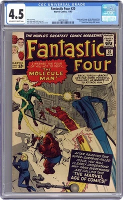 Fantastic Four #20 CGC 4.5 1963 1482281022 1st app. Molecule Man - Image 1 of 2