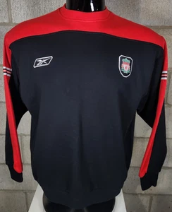 2000s Liverpool Football Club Reebok Sweatshirt Red and Black Men's Size Large - Picture 1 of 24