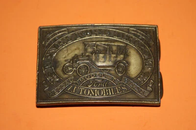 Hebilla de cinturón vintage Henry Ford Detroit Automobiles ~ modelo disco año T ~   Foto 1 de 3