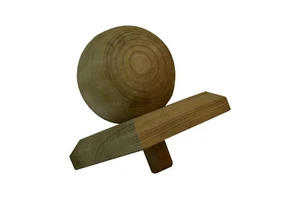 1X Pfostenkappe Kugel Holz imprägniert 13X13cm für 12X12cm Pfosten Abdeckung - Bild 1 von 1