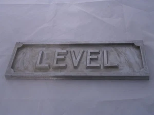 "LEVEL" - Cast Aluminium Sign. - Picture 1 of 1
