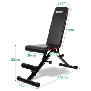 OneTwoFit Banco de Musculación - Negro - Imagen 1 de 4