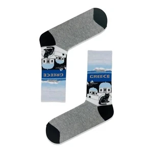 Griechenland Muster Socken/Geschenksocken/Spaßsocken/Niedliche Socken/Unisex Socken - Bild 1 von 1