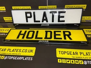 2 x 3D Gloss Gel - Quick Release - Number Plate Holder Surround- JAGUAR - Picture 1 of 5