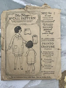 The New McCall Pattern  1920s Child’s Dress With Bloomers - Picture 1 of 3