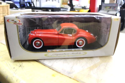Modelos exclusivos 1949 Jaguar XK120 rojo naranja escala caja de exhibición usada en compras L@@K Foto 1 de 4