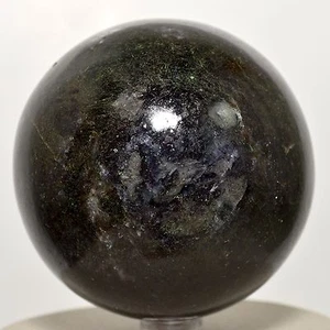 Large 2.9" Greenish Blue Iolite Cordierite Sphere Gemstone Crystal Ball - India - Picture 1 of 4