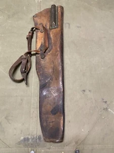 ORIGINAL WWII US ARMY M1 GARAND RIFLE LEATHER CARRY SCABBARD & CARRY STRAPS-1942 - Picture 1 of 12