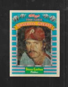 Kellogg's Corn Flakes Greats 1991 Sportsflics  3-D Card 8 Steve Carlton