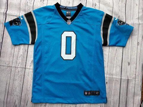Carolina Panthers On Field Youth Size L 14-16 Jersey #0 Nike NFL Players EUC Cover