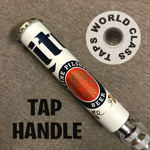 Bonito palo corto 5 pulgadas MILLER LITE MANGO DE GRIFO DE CERVEZA marcador tapper PULL KEGERATOR - Imagen 1 de 3