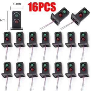 16 PCS Model Train Signal Lights OO HO scale Railroad LED signal Lamp 20mm 12V - Picture 1 of 7