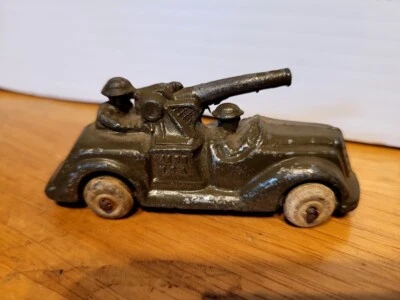 VINTAGE 1930'S BARCLAY BV15  LEAD DIME STORE CANNON CAR VAR. 2 - Image 1 of 4