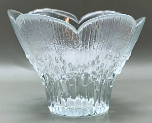 Kosta Boda LOTUS - LILY Crystal Votive Candle or Trinket Candy Nut Bowl 4.75 "D - Picture 1 of 9