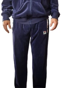 Vintage Y2K FILA Sport Men’s Velour Jump Track Pants Navy Logo Sz XXL Rare NWOT - Picture 1 of 22