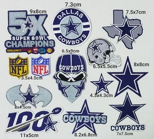 NFL Dallas Cowboys 13pcs Logo Patch sport Embroidery , Iron , Sewing on Fabric - Picture 1 of 1