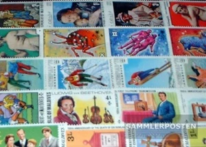 Malediven 100 verschiedene Sondermarken   - Bild 1 von 1