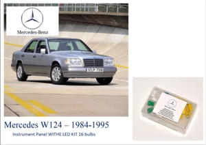 FOR MERCEDES BENZ W124 Instrument panel and warning lights 16 LED KIT - Picture 1 of 2
