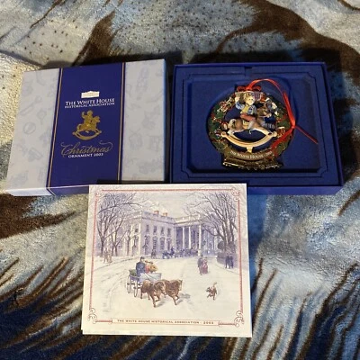 Adorno de Navidad de la Asociación Histórica de la Casa Blanca 2003 nuevo en caja  Foto 1 de 4