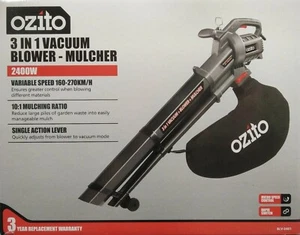 Ozito 2400W 3In1 Electric Blower Vac Vacuum Mulcher Large Volume Variable Speed - Picture 1 of 1