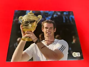 FOTO Beckett BAS Autenticada de Andy Murray Wimbledon Reino Unido Tenis Firmada Automática 8x10 - Imagen 1 de 2