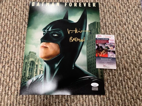 Val Kilmer  Batman Forever Autographed 11x14 Photo JSA Celebrity Cover
