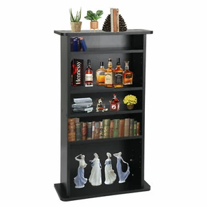 Multimedia Cabinet DVD CD Storage Adjustable 5 Layers Book Shelf Media Tower - Picture 1 of 10