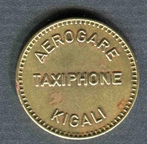 RWANDA RUANDA. Unusual TELEPHONE token KIGALI, 10 Unit. RARE! REAL! - Bild 1 von 2