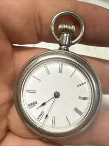 Vintage Markenlose Taschenuhr Schnappgehäuse Größe 6? SCHÖNER OLDIE VIELLEICHT 1800er Jahre - Bild 1 von 5