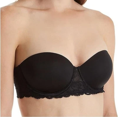 Calvin Klein Women's Seduction Comfort Lace Strapless Lift Bra, Black, 30D - Image 1 of 4