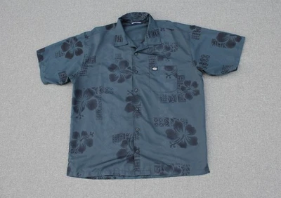 Quiksilver Napali Shirt Mens XL Blue Cloud Break Floral Button Up Surf Holiday - Image 1 of 4