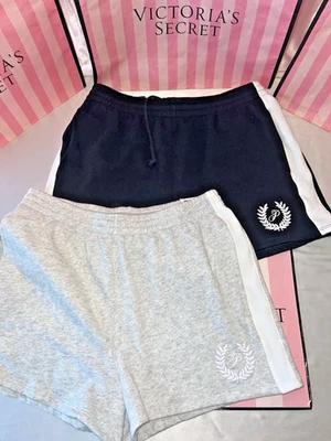 Pantalones Cortos Victorias Secret ROSA Hiedra Vellón 2 Pares Grandes Gris y Brezo Foto 1 de 2