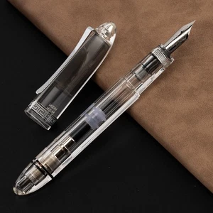 Majohn V60 Triangular Piston Fountain Pen EF/F Nib Transparent Gift Pen - Picture 1 of 19