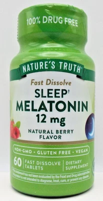 Nature’s Truth Melatonina Disolución Rápida 12mg 60 Comprimidos CADUCIDAD 02/2027 Foto 1 de 4