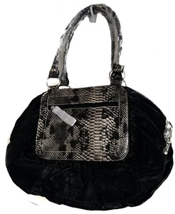 Womens Animal Print Accent Metallic Studs Shoulder Bag Handbag Hobo Bag Purse - Picture 1 of 5