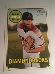 2018 Topps Heritage 5x7 Jumbo Archie Bradley DBacks 178 01/49 - Picture 1 of 1