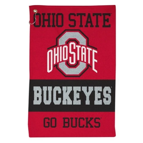 OHIO STATE BUCKEYES ALL PURPOSE GOLF TAILGATE TOWEL 16"X25" HOOK AND GROMMET Cover