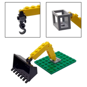 NEW LEGO® Truck Vehicle Crane Accessories Digger Bucket + Tow Hook + Lift Basket - Picture 1 of 4