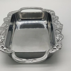 Rare Vintage LENOX Large Ornate Serving Tray With Handles Solid Aluminum  - Picture 1 of 7