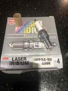 REAL GENUINE NEW NGK OEM+ Laser Iridium Spark Plugs 4-Pack 6966 IMR9A-9H - Foto 1 di 2