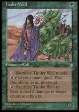Mtg magic 4x tinder wall-ice age exc. sp/pl