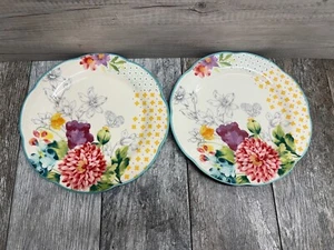 REEMPLAZO Pioneer Mujer Ramo Floreciente Plato de Cena Verde azulado Floral 10’’ - Imagen 1 de 9