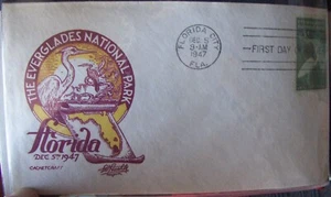 US FDC 3¢ SC #952 Everglades National Park , Florida 1947 - Picture 1 of 1