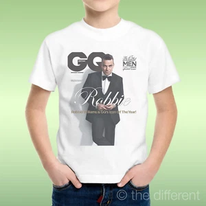 T-Shirt Bambino Ragazzo Copertina Magazine Robbie Williams Idea Regalo - Picture 1 of 1