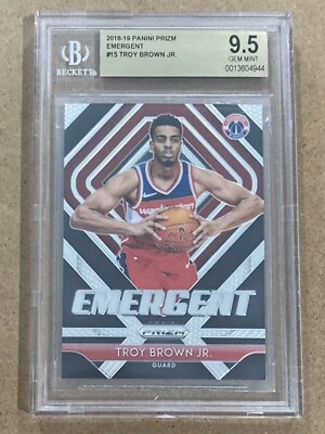 2018-19 Panini Prizm #15 Troy Brown Jr. Emergent BGS 9.5 Gem Mint - Image 1 of 2