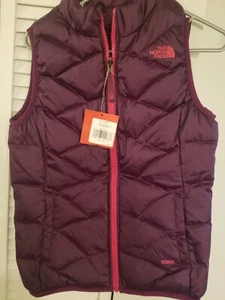 The North Face 550 Reversible Purple Puffer Vest size Girl L (14/16) - Picture 1 of 2