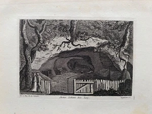 Antiker Druck von 1785; Mutter Ludlam's Cave, in der Nähe von Farnham, Surrey nach Grose - Bild 1 von 2