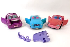 Coches Polly Pocket azul púrpura rosa vehículos de repuesto y piezas - Imagen 1 de 12