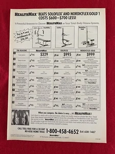 Vintage 1994 HealthMax Trainingsgerät Printanzeige - Bild 1 von 7