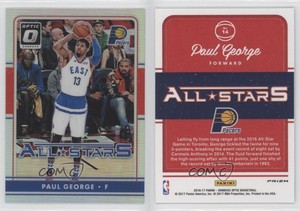 2016-17 Panini Donruss Optic All-Stars Holo Silver Prizm Paul George Drake #14